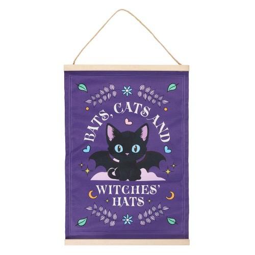 Something Different Bats, Cats and Witches Hats Fabric Wall Decoration