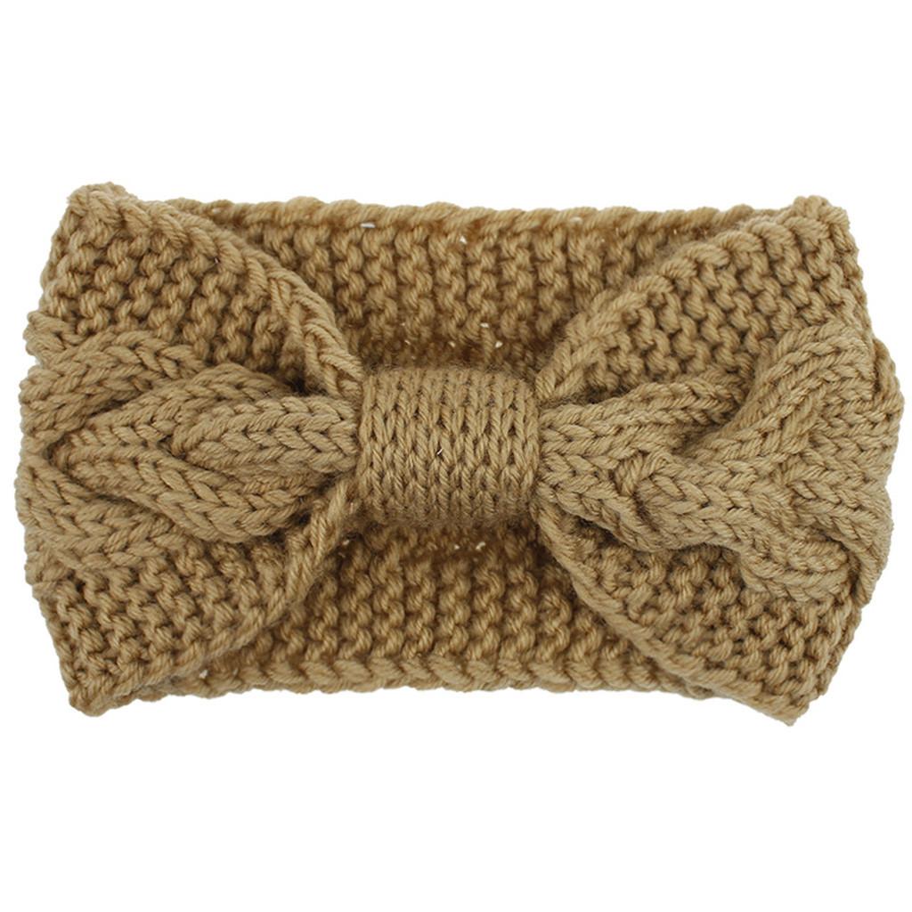 

Женская мода сохраняет тепло вязание оголовье ручной работы спортивной ленты для волос хаки