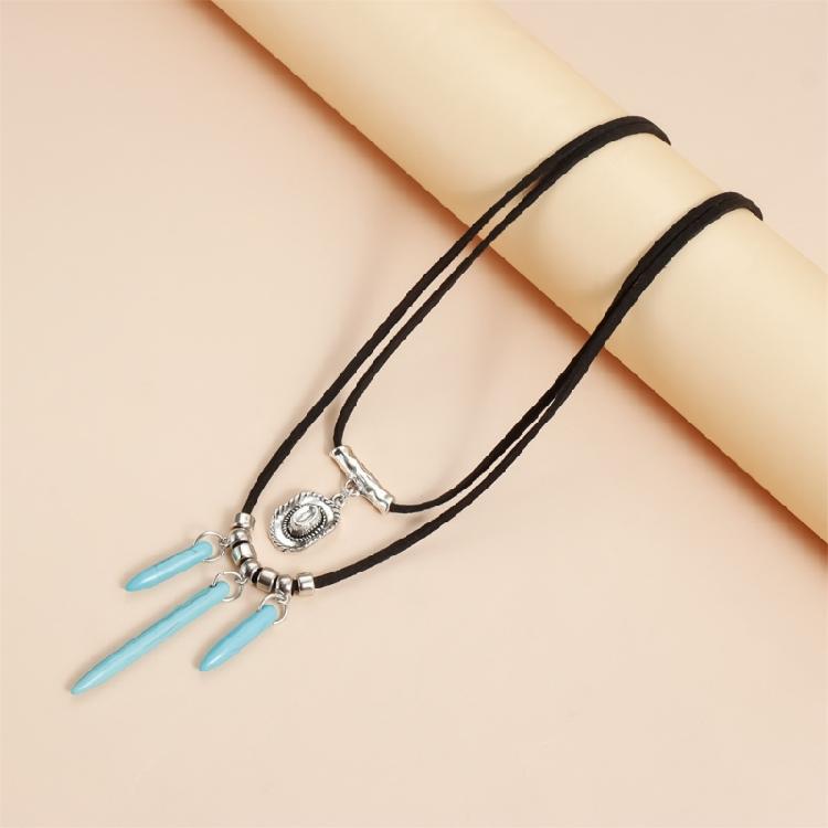 Cowboy Culture Themed Bohemian Necklace Adjustable Length Neckchain Clavicle Accessories For Versatile Styling