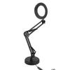 Magnifying Desk Lamp Clamp Stand Jewelry Repair Inspection Eye Protection LED Light 10X Magnification Flexible