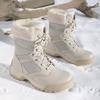 Winter Snow Boots Plush Warm Cotton Shoes Wear-resistant Sports Outdoor High-top Lace-up Women's Boots
