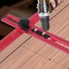 Woodworking Drilling Positioning Ruler, Multi Angle Measuring Ruler Aluminum Alloy T-Shape Rulers with Dual-Axises Bubble  , Drill Dowelling Tool