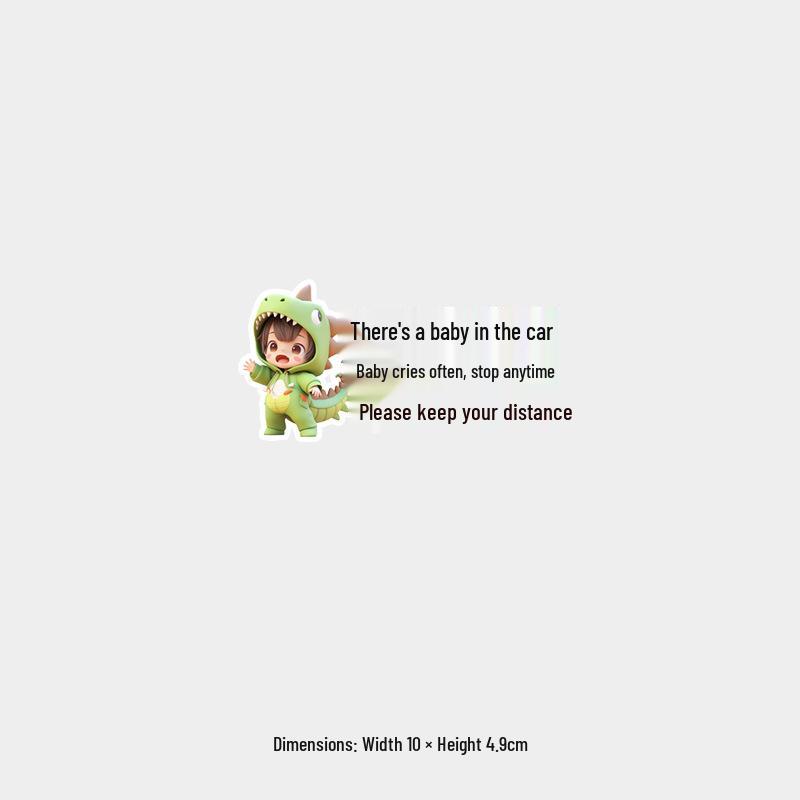 

Personalized Baby On Board Cry Warning Window Sticker: Request Safe Distance & Stop