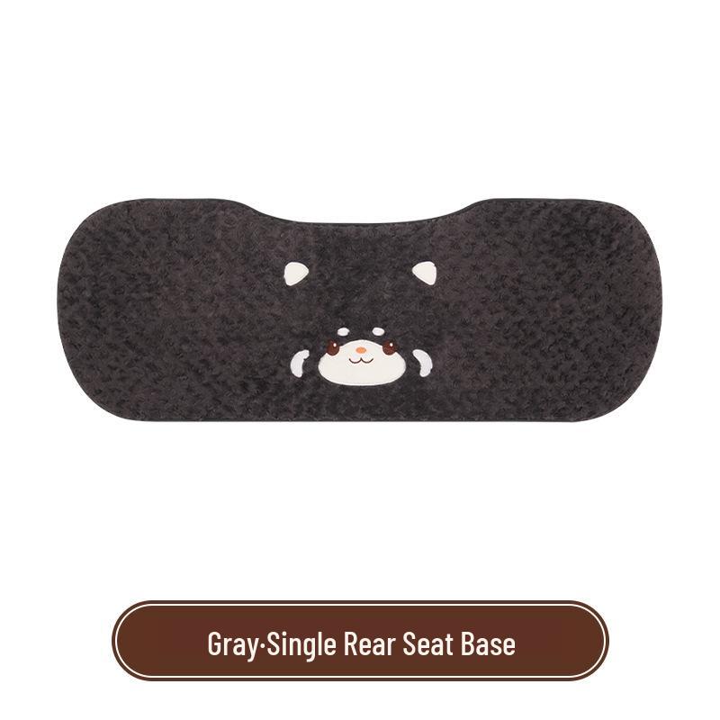 Cartoon Raccoon Winter Plush Car Seat Cushion