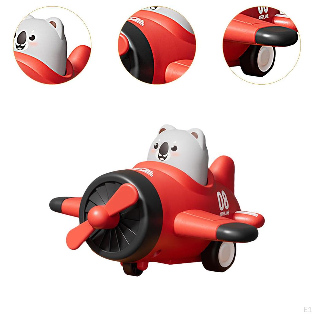 Airplane Toy with Friction Mechanism, Press Type Design for Toddlers
