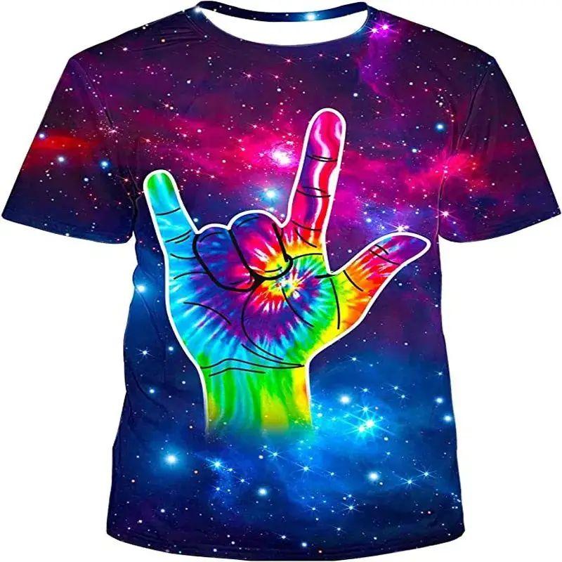 

Мужская летняя мода 3D-печатный узор со звездами и космосом, повседневная футболка с круглым вырезом и коротким рукавом, уличный тренд, большой размер, дышащий топ 6XL