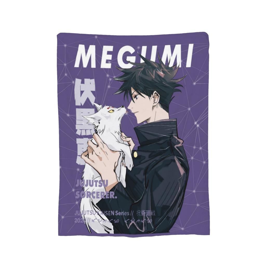 Team Jujutsu Kaisen Flannel Blankets Anime Japan Manga Gojo Megumi Yuuji Novelty Throw Blanket for Home 200x150cm Rug Piece,
