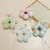 Polka Dot Stuffed Flower Keychain Korean Style Hair Rope Key Ring Lovely Cute Bag Decoration  Girls