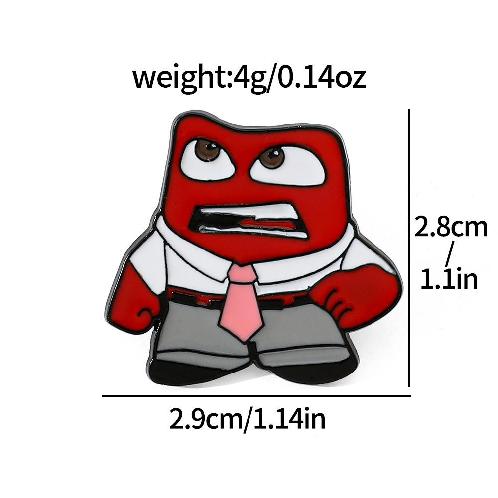 European and American cartoons creative personality film and television characters metal badges brain secret service alloy oil drop brooch