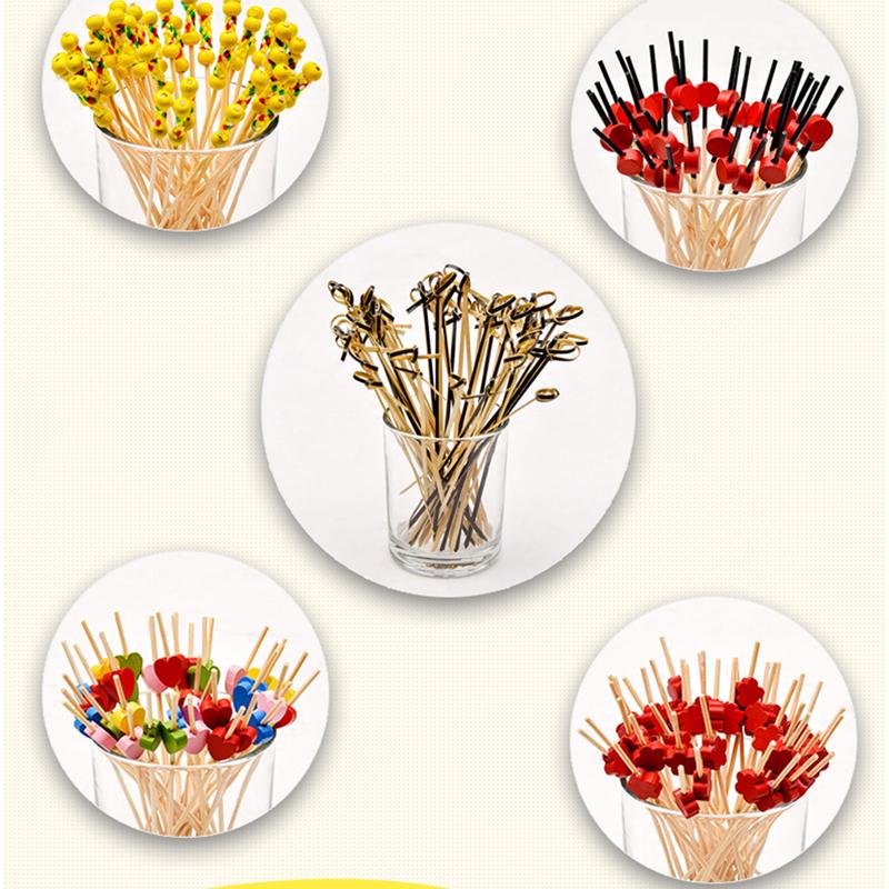 Disposable Bamboo Fork Party Buffet Fruit Fork Party Dessert Stick Forktableware