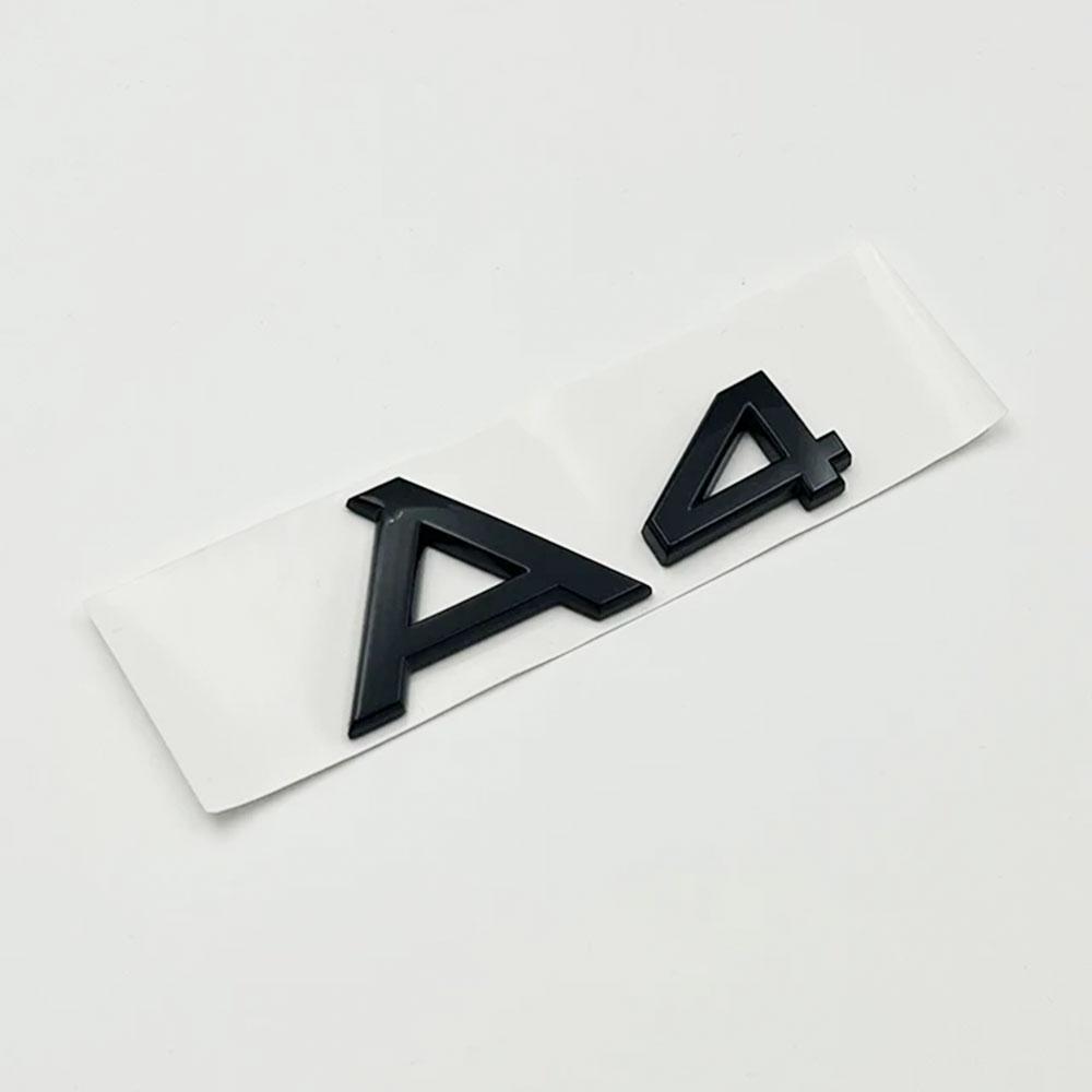 3D ABS Chrome Glossy Black Car Trunk Letters Numbers Emblem For A1 A3 A4 A5 A6 A7 A8 Car Trunk Lid Nameplate Badge Sticker