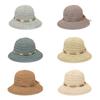 Wide Brim Sunscreen Bucket Hat Large Fisherman Hat Elegant Straw Weave Sun Hat  Outdoor