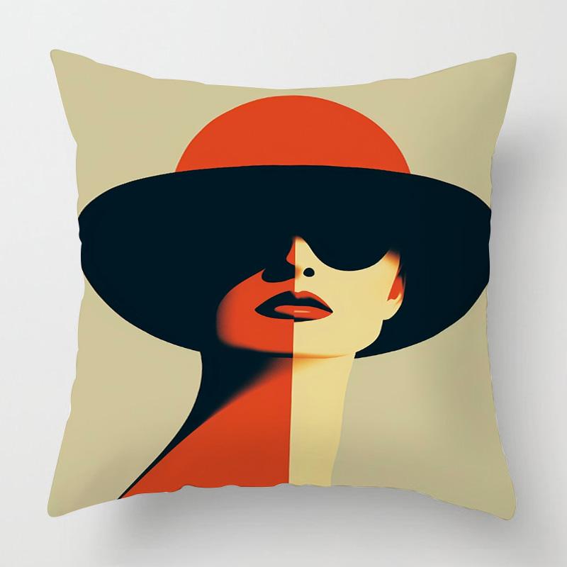 Nordycki Styl Abstrakcyjna Sztuka Figura Poszewka na Poduszkę 40x 40cm Salon Sofa Dekoracyjna Poszewka na Poduszkę Pokój Dekoracyjna Estetyka