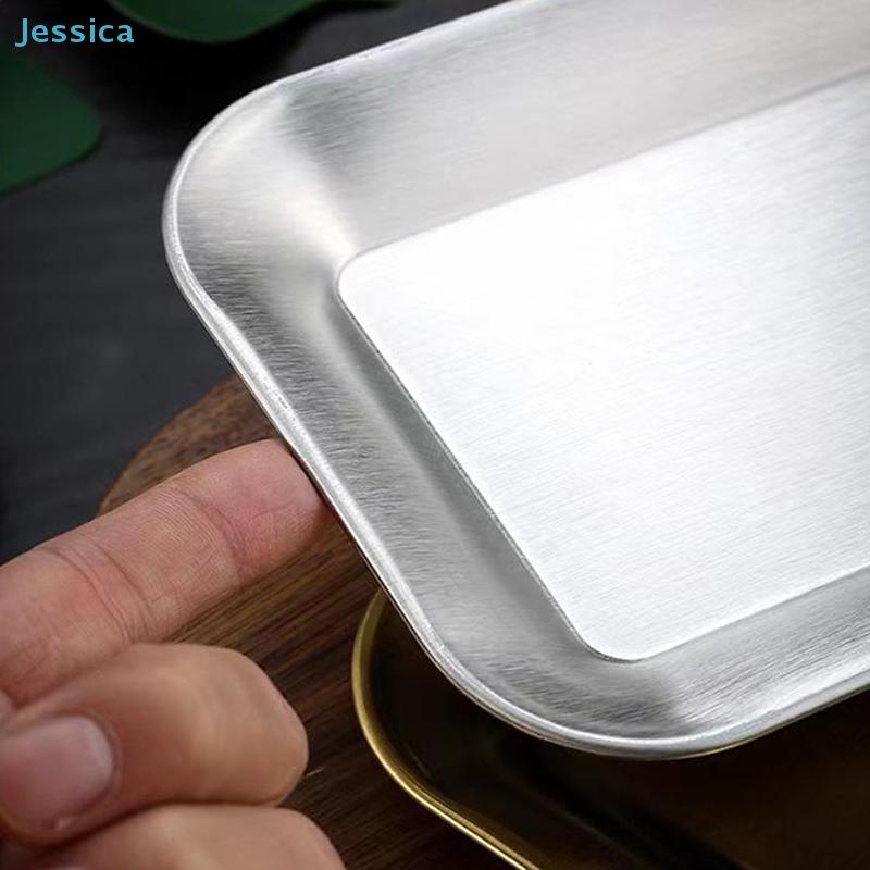 Stainless Steel Serving Trays-Gold & Silver Rectangular/Square Food Plates for Kitchen, Dining & Party (Assorted Sizes)