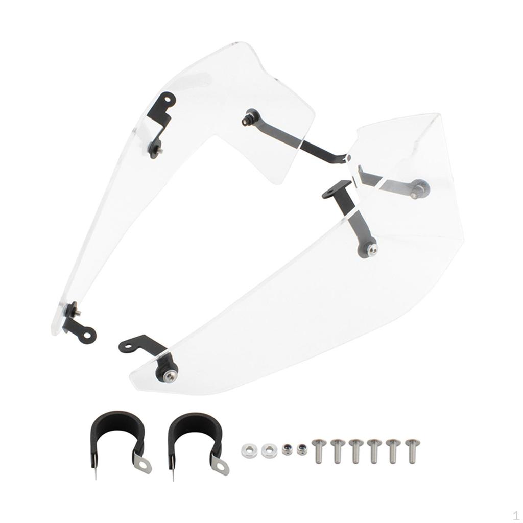1 Pair Motorcycle Side Spoiler Deflector Wing Windshield Acrylic Construction Suitable for Adventure