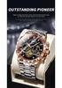 Binbang BINBOND Men's Luminous Waterproof Quartz Flywheel Watch - Genuine Business and Student Style, High-End Design.