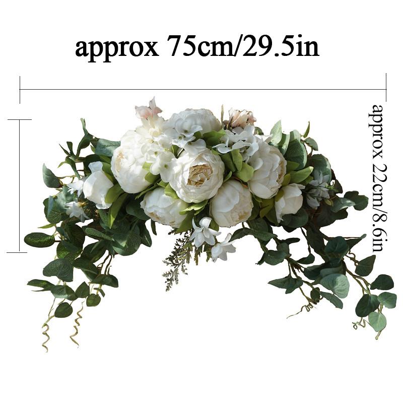 Artificial Wedding Arch Wreath Threshold Champagne Peony Rose DIY Wedding Party Flower Wall Deco Boho Home Decor Christma Wreath