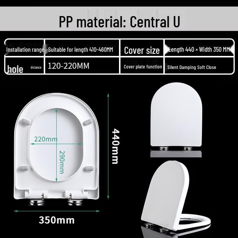U-Shaped Thickened PP Toilet Seat Cover