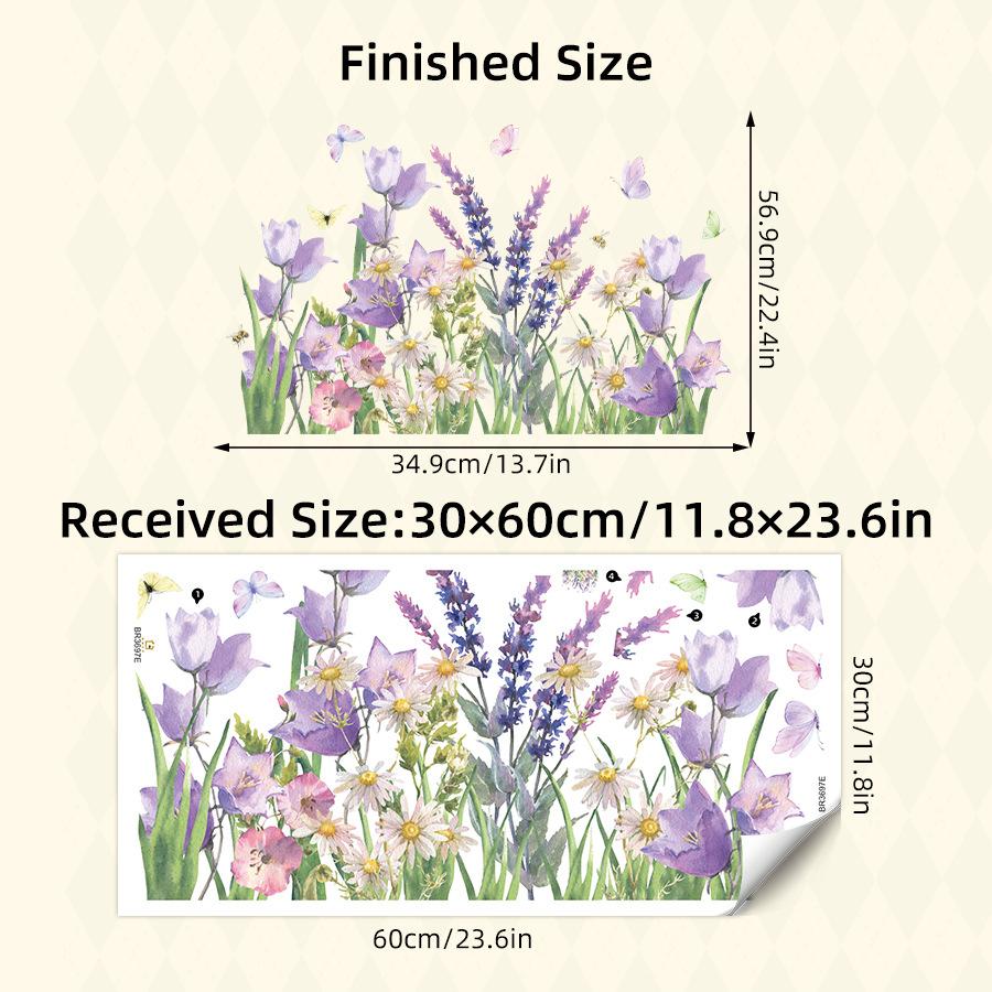 

Fresh Daisy Butterfly Electrostatic Wall Stickers for Bedroom Living Room Home Decor 30x60CM