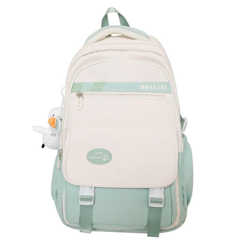 Large-capacity Leisure College Students Backpack Junior High School Schoolbag Middle Ins Style Female