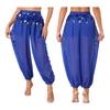 Belly Dance Pants for Women Sequined Dots Chiffon Bloomer Semi See-Though Dancewear