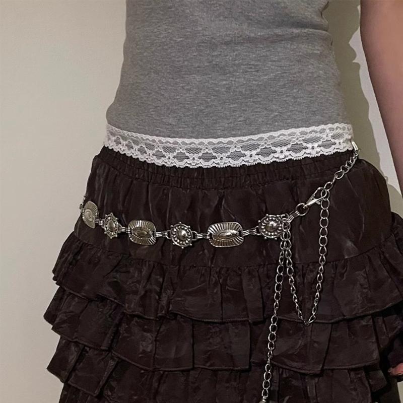Lady Ethnic Patterns Waist Chain for Banquets Woman Skirt Dress Body Waist Chain