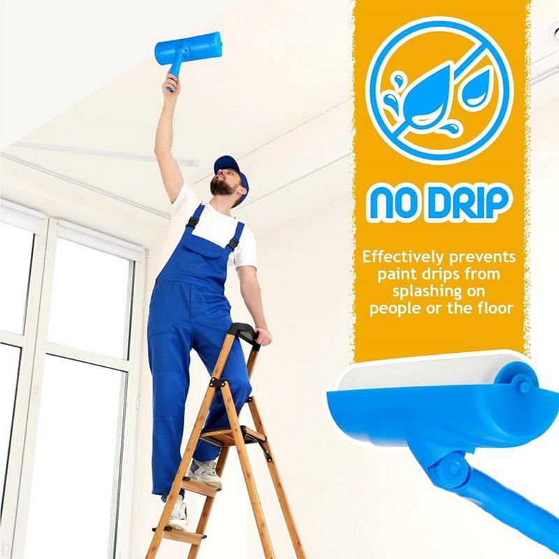 1pc Ceiling Paint Roller 10-inch Ceiling Repair Roller Adjustable Anti-Splatter Hand Tools Painting Roller Home Painting Brush