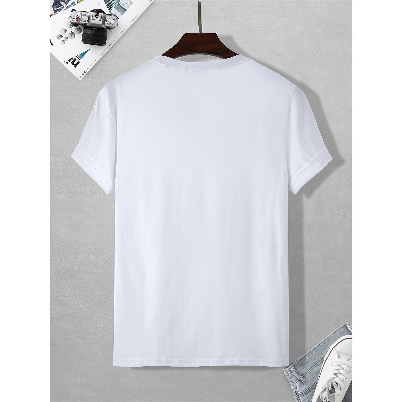 European sizes Fish Pattern Men's T-shirt For Summer Outdoor, Casual Male Clothing Comfortable Fashionable Tee Tops for Men
