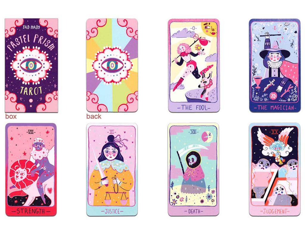 Nichiyu Tarot Fortune Telling Prism Cards, 78-Card Set, Waite-Rider Edition, [Authentic] [Pastel Tarot] "Soft, pastel-colored cards"
