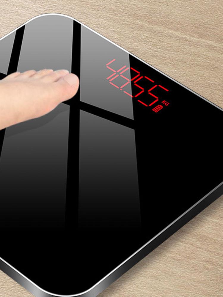 Sală de sport ușoară, subțire, reîncărcabilă prin usb, 180 kg, sticlă securizată, greutate corporală, afișaj digital practic, cântar de baie universal