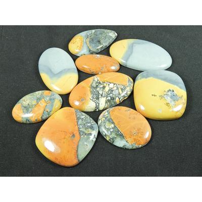 31-45MM Natural Malingano Jasper Mix Cabochon Loose Gemstone 9Pcs Lot 440Cts SY-365
