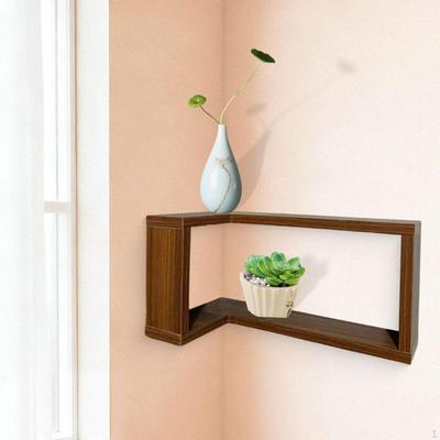 Corner Wall Shelf Mount Bookshelf Organizer Space Saving Multipurpose Storage Rack for