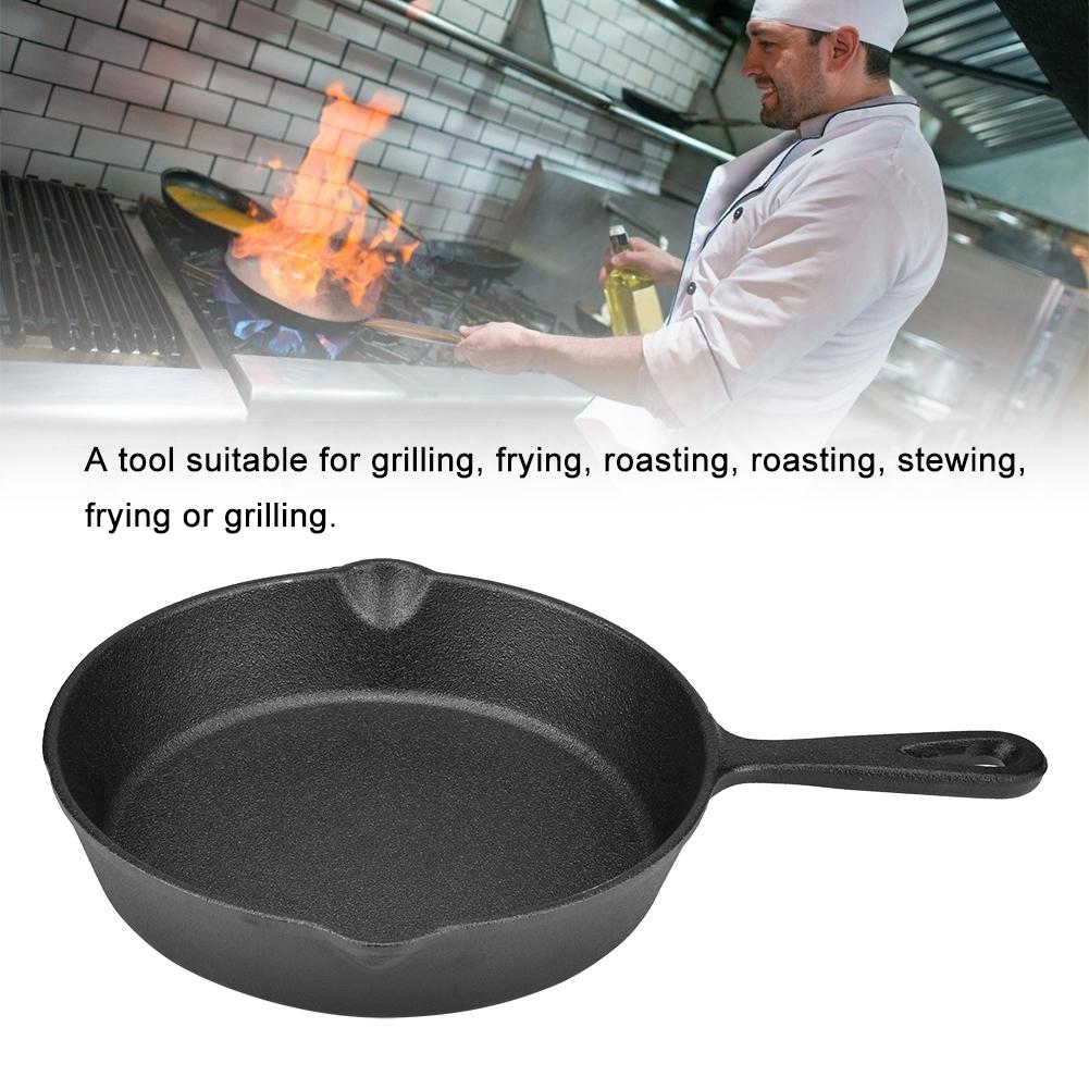 16cm 20cm Vintage Cast Iron Skillet Frying Pan Burnt NOn stick