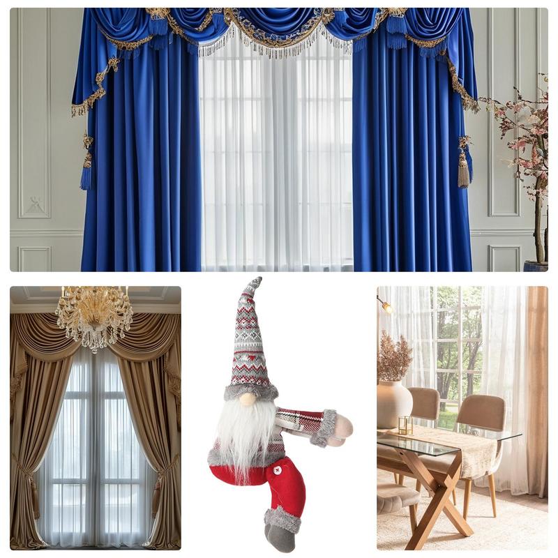 1Pc Handmade Creative Curtain Tieback Room Accessories Christmas Drapes Buckle Cartoon Gnomes Curtains Buckle Window Fringe