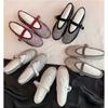 Sapatos de Ballet - Sapatos de Salto Baixo para Mulheres, Feitos de Material de Malha, Como Sandálias Femininas