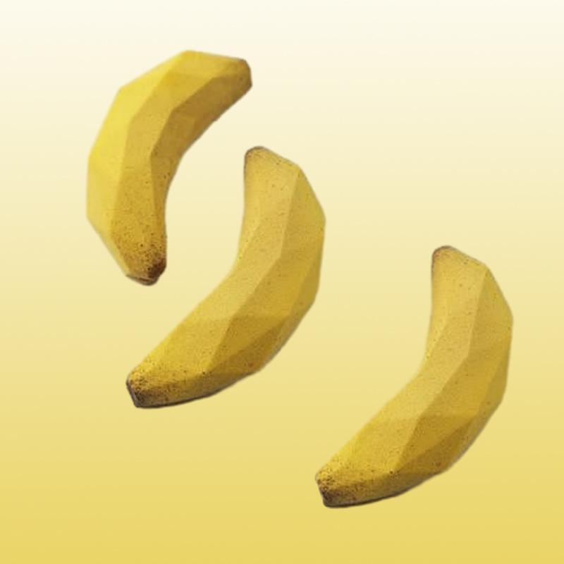 6/12 Cavity Baking Silicone Mold Food Grade Non-Stick for DIY Banana Mousse Cake Pudding Dessert Holiday Pastry Making