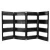 Foldable 4-Panel Jewelry Holder Earrings Display Stand Ear Studs Storage Rack   (Black)