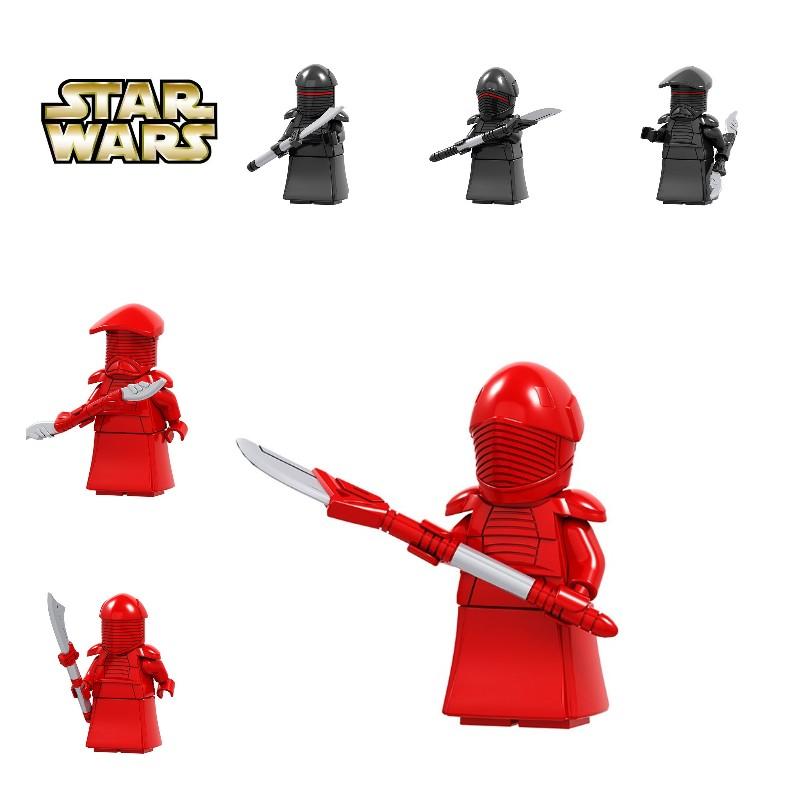 Red War Star Black Clone Trooper Building Blocks Figure Boy Decoration Present