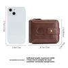 Brand 100% Cowhide RFID Anti-theft Brush Horizontal Wallet Retro Luxury Men's Short Wallets Multi-card Slot Coin Purse