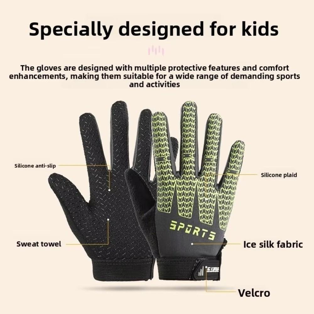 Anti Slip Kids Training Gloves Breathable Full Finger Gloves Sports Gloves for Kids for Girls