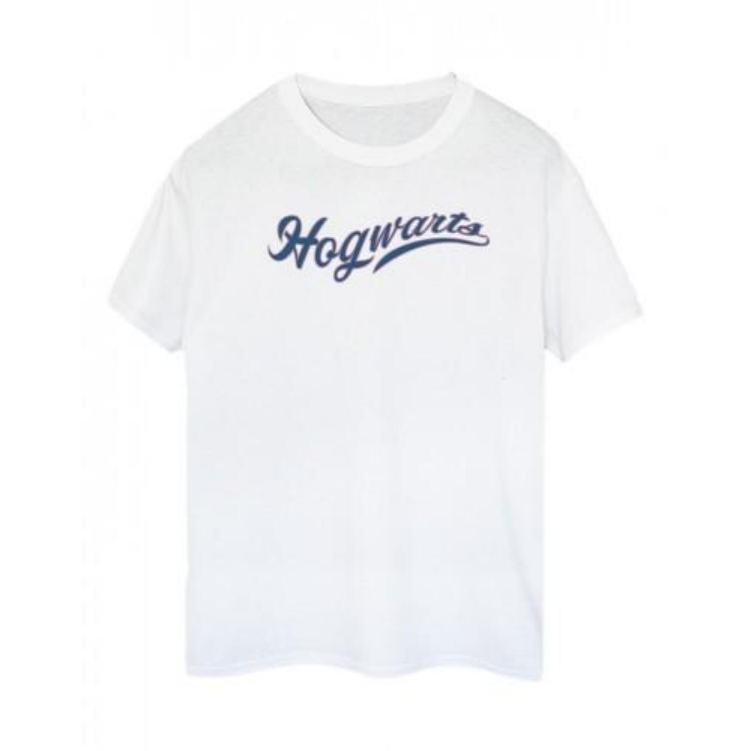 HARRY POTTER Womens_Ladies Hogwarts Writing Cotton Boyfriend T-Shirt S