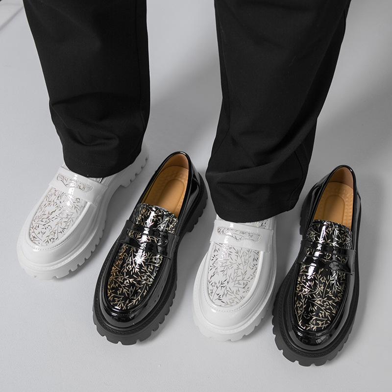 Men's Formal Leather Slip-On Loafers - Large Size Casual Driving Moccasins