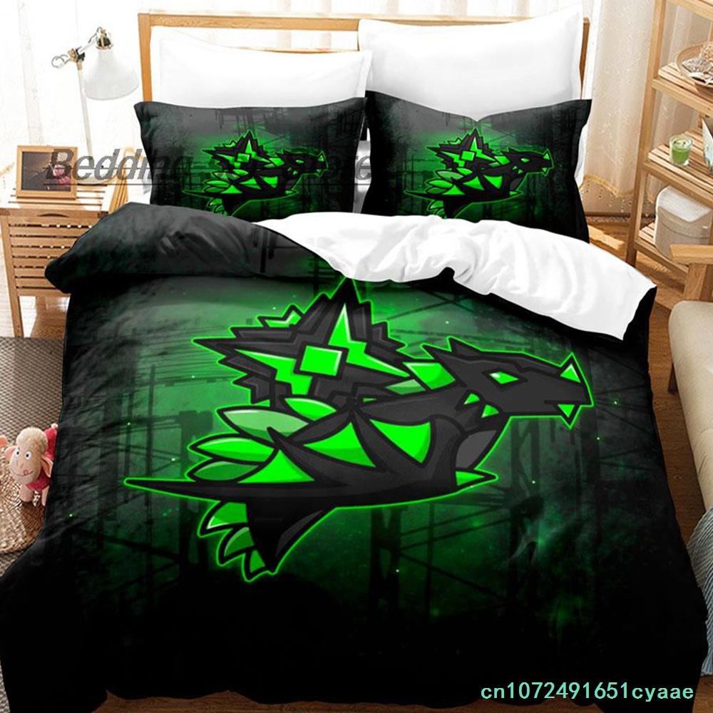 Hip Hop Angry Geometry Dash Bettwäsche Set Einzel Twin Voll Königin King Size Bett Set Spiel Schlafzimmer Bettbezug Sets Anime Bett
