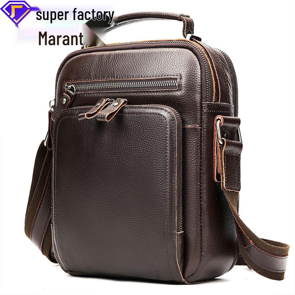 Malunte Men`s Crazy Horse Leather Crossbody