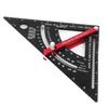 Règle triangulaire de menuiserie de 7 pouces, réglable, multifonction, pour charpentier, outils de menuiserie, règle de mesure carrée