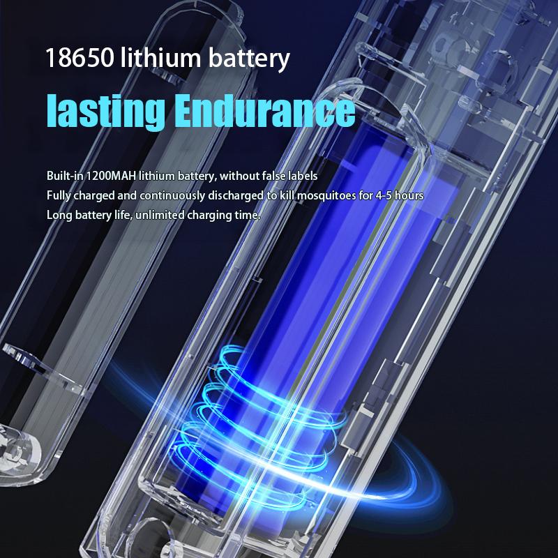 Elektrikli Sinek Öldürücü, Sinek Öldürme Lambası, Pil Kendisi Tarafından Değiştirilebilir, USB Şarj Kablosu ve Taban, Çift Kullanım
