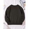 Girls' Round Neck Sweatshirt with 2024 5 30 Date/Number Print - Spring & Fall Casual Sweater, Regular Fit Uniform Top for To Teen Girls