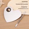 Heart-Shaped Stainless Steel Makeup Mixing Palette Set for Artists