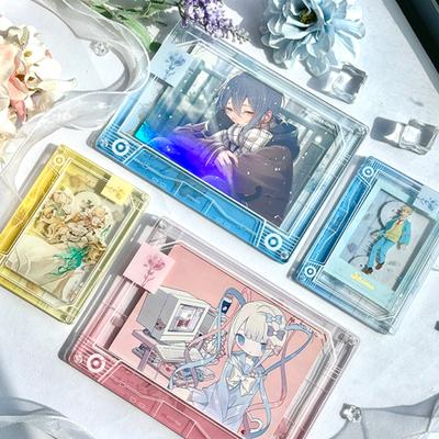Květinová série lepicích pásek Akrylové fotorámečky pro 3palcovou anime kartu Kpop sbírka fotokaret s držákem Velkoobchod Nové