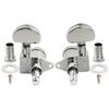 Musiclily Pro R18K L3R3 Locking Gear for Chrome Tuners, 181 Ratio, Half-Moon Button, 90-Degree Screw, Acoustic/Electric Guitars,